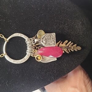 OOAK Handmade Talisman Red Tourmaline, Tiger Eye, Smokey Quartz, Rutile Quartz